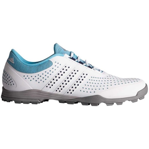 Adidas Women’s Adipure Sport Golf Shoes 8.5 White/Blue - Picture 2 of 7